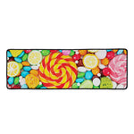 Colorful Lollipop And Candy Print Long Kitchen Mat