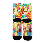 Colorful Lollipop And Candy Print Long Socks