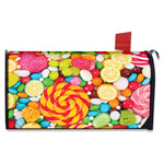 Colorful Lollipop And Candy Print Mailbox Cover