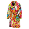 Colorful Lollipop And Candy Print Men's Bathrobe