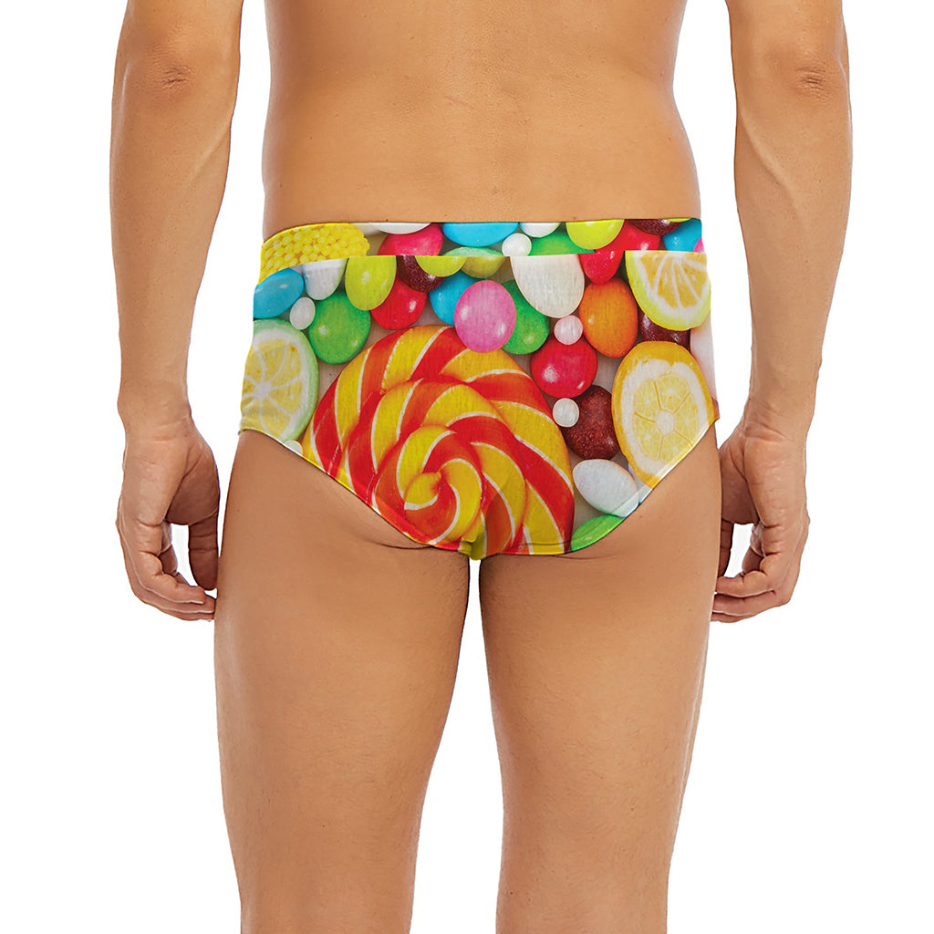Colorful Lollipop And Candy Print Men's Briefs