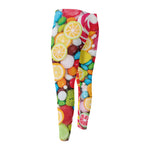 Colorful Lollipop And Candy Print Men's Compression Pants