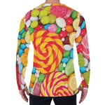 Colorful Lollipop And Candy Print Men's Long Sleeve T-Shirt