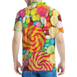 Colorful Lollipop And Candy Print Men's Polo Shirt