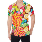 Colorful Lollipop And Candy Print Men's Shirt