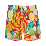 Colorful Lollipop And Candy Print Men's Sports Shorts