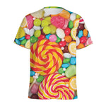 Colorful Lollipop And Candy Print Men's Sports T-Shirt