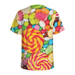 Colorful Lollipop And Candy Print Men's Sports T-Shirt