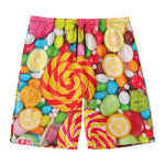 Colorful Lollipop And Candy Print Men's Swim Trunks