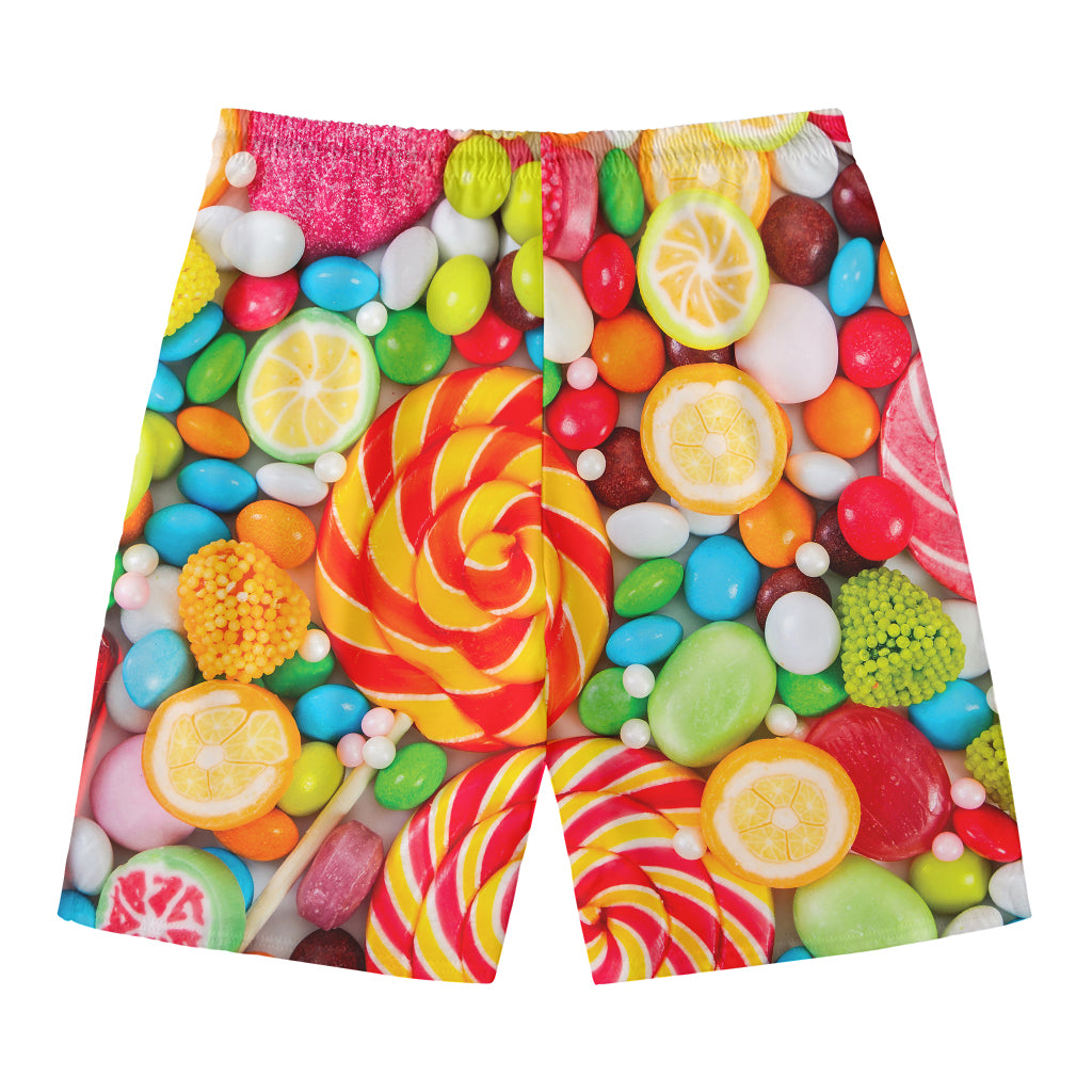 Colorful Lollipop And Candy Print Men's Swim Trunks