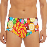 Colorful Lollipop And Candy Print Men's Triangle Swim Briefs