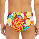 Colorful Lollipop And Candy Print Men's Triangle Swim Briefs