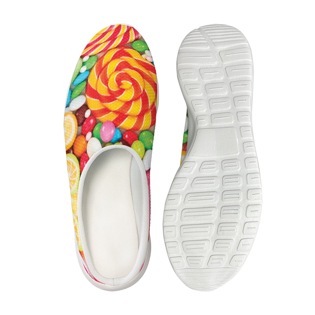 Colorful Lollipop And Candy Print Mesh Casual Shoes