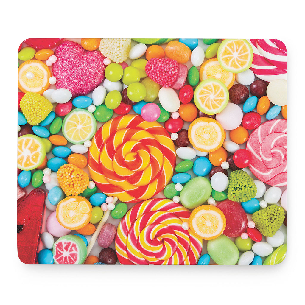 Colorful Lollipop And Candy Print Mouse Pad