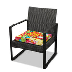 Colorful Lollipop And Candy Print Outdoor Seat Cushion Cover