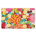 Colorful Lollipop And Candy Print Polyester Doormat