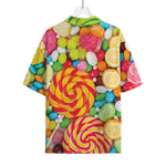 Colorful Lollipop And Candy Print Rayon Hawaiian Shirt