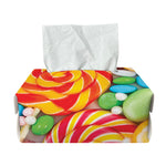 Colorful Lollipop And Candy Print Rectangle Tissue Box Cover