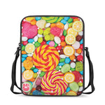 Colorful Lollipop And Candy Print Rectangular Crossbody Bag