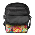 Colorful Lollipop And Candy Print Rectangular Crossbody Bag