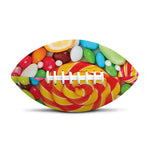 Colorful Lollipop And Candy Print Rugby Ball