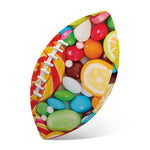 Colorful Lollipop And Candy Print Rugby Ball