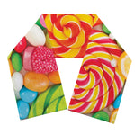 Colorful Lollipop And Candy Print Scarf