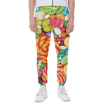 Colorful Lollipop And Candy Print Scuba Joggers