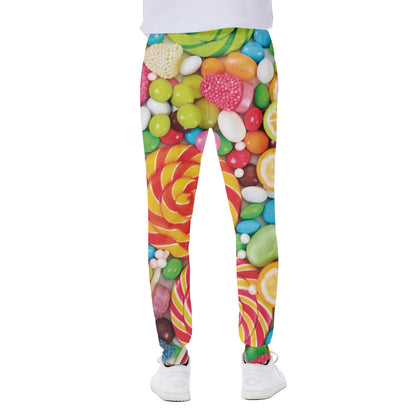 Colorful Lollipop And Candy Print Scuba Joggers