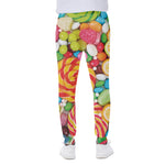 Colorful Lollipop And Candy Print Scuba Joggers