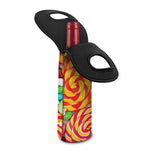 Colorful Lollipop And Candy Print Single Neoprene Wine Tote