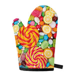 Colorful Lollipop And Candy Print Single Oven Mitt
