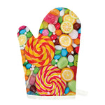 Colorful Lollipop And Candy Print Single Oven Mitt