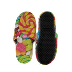 Colorful Lollipop And Candy Print Slippers