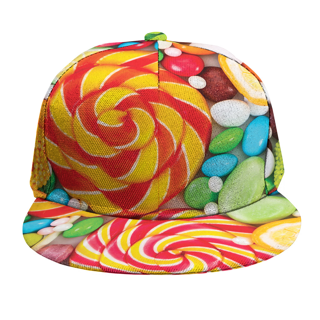 Colorful Lollipop And Candy Print Snapback Cap