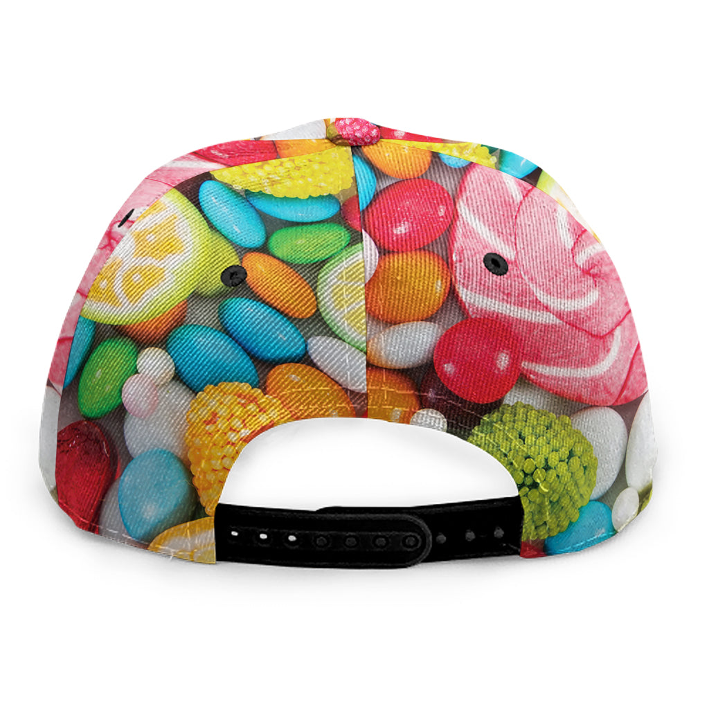 Colorful Lollipop And Candy Print Snapback Cap