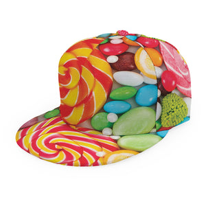 Colorful Lollipop And Candy Print Snapback Cap