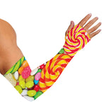 Colorful Lollipop And Candy Print Sun Protection Arm Sleeves