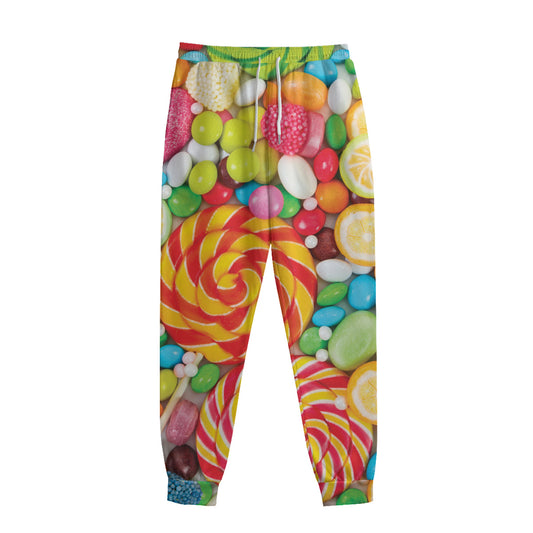 Colorful Lollipop And Candy Print Sweatpants