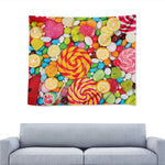 Colorful Lollipop And Candy Print Tapestry