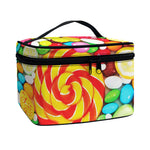 Colorful Lollipop And Candy Print Travel Makeup Bag