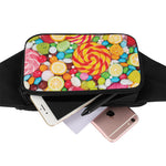 Colorful Lollipop And Candy Print Waist Bag