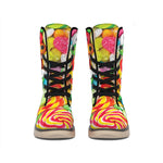 Colorful Lollipop And Candy Print Winter Boots