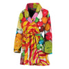 Colorful Lollipop And Candy Print Women's Bathrobe