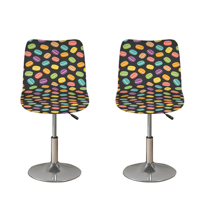 Colorful Macaron Pattern Print Bar Stool Covers