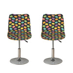 Colorful Macaron Pattern Print Bar Stool Covers