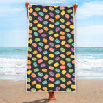 Colorful Macaron Pattern Print Beach Towel