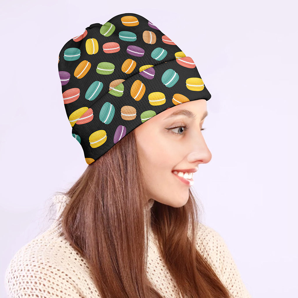 Colorful Macaron Pattern Print Beanie