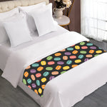 Colorful Macaron Pattern Print Bed Runner