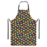 Colorful Macaron Pattern Print Bib Apron With Pocket